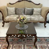 میز مبل کلاسیک همراه با عسلی
