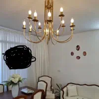 لوستر استیل ۱۲ شاخه طلایی