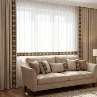 پرده توری با نوار بُردِر اختصاصی از کارخانه تولیدی