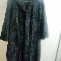 پالتو پوست مشکی و قهوه ای