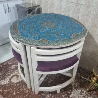 میزنهارخوری چهارنفره جمع وجور  روی میز بدون خط وخش