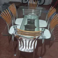 میز غذاخوری ۶ نفره استیل