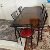 فروش میز نهار خوری فلزی ۶نفره