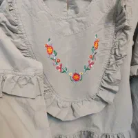 مانتو عروسکی گلدوزی شده