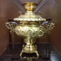 سماور زغالی قدیمی روس سینی مس
