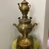 سماور ذغالی روسی برنجی
