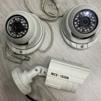 پک سه عددی دوربین به همراه دستگاه DVR و هارد|دوربین مداربسته|تهران, شهرک فرهنگیان|دیوار