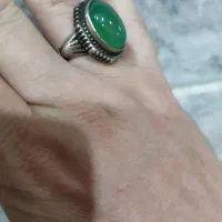 انگشتر دست دلبر عقیق سبز