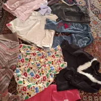 لباس شلوار جین پیراهن کفش کتونی دخترانه