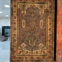 فرش مهرنگ ۱۲۵۰شانه تراکم ۳۰۰۰ زرین طلاکوب لاکچری|فرش|شیراز, فرگاز|دیوار