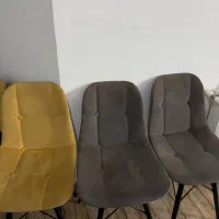 صندلی لمسه در دو رنگ طوسی و خردلی