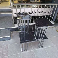 جلومبلی نهارخوری کنسول شلف ست الماسی فلز سنگ وکیوم|میز و صندلی غذاخوری|مشهد, ولیعصر (شهرک غرب)|دیوار