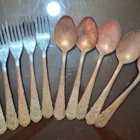 قاشق و چنگال مسی