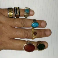 تعدادی انگشتر برنز  و استیل همه یکجا تخفیف دارد