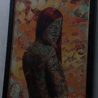 تابلو قاب پتینه هنری دو عدد