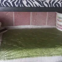 تختخواب دوطبقه فلزی تمیزبا تشک سالم