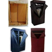 کمد تاشو پارچه ای برزنتی لباس رختخواب پایه فلزی