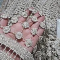 پرده دانتل مناسب سالن به همراه آستری