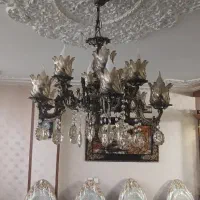 لوستر برنز 6 شاخه 12 شعله