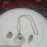 باسلام خدمت دوستان عزیز گردنبند با گوشواره