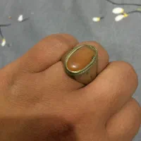 انگشتر عقیق زرد قدیمی