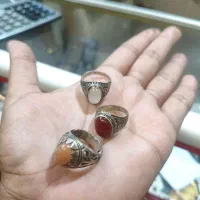 سه عدد رکاب نقره با سنگ