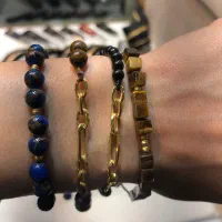 دستبند طلا و سنگ های قیمتی