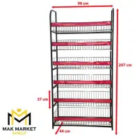 استند و قفسه چیپس و پفک فروشگاهی ایستاده فلزی توری