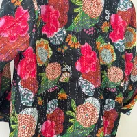 مانتو ژاکارد آبی و سرخابی کوک دوزی|لباس|مشهد, آبادگران|دیوار