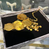 گردنبند ابکاری طلا در حد نو