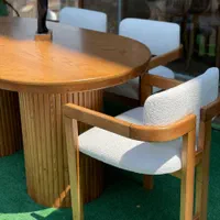 ناهار خوری مدل بیضی جدید|میز و صندلی غذاخوری|رشت, چله خانه|دیوار