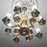 فروش و خرید.ار لوستر برنز ( برنج ) طلایی|لوستر و چراغ آویز|اصفهان, ناژوان|دیوار