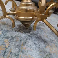 لوستر برنجی طلا کوب|لوستر و چراغ آویز|ورامین, |دیوار