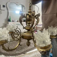 لوستر برنجی ۵ شاخه سنگین