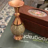 گلدان صراحی مس و خاتم 16