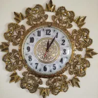 ساعت دیواری برنج سالم نو