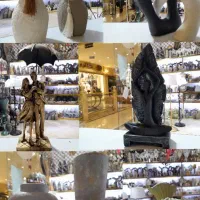 عروسک وارداتی مجسمه دیواری گلدان مدرن کاور فیوز گل