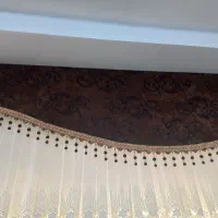 پرده ،با تاج پرده آستر زیر|پرده، رانر، رومیزی|سیرجان, |دیوار