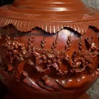 جفت گلدان چوبی سلطنتی کار تکرارنشدنی کشور چین