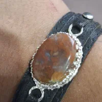 دستبند عقیق شجر پاییزی چرم طبیعی|جواهرات|تهران, خانی آباد نو شمالی|دیوار