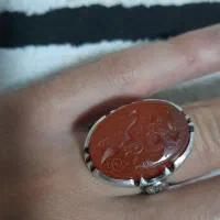 انگشتر عقیق یمنی اصل خطی|جواهرات|اردبیل, |دیوار