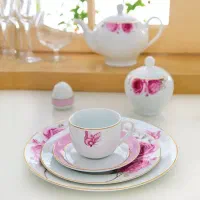 سرویس چینی ۱۲ نفره زرین رزفلاوردرجه ۱