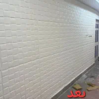 دیوارپوش فومی پشت چسبدار طرح مربع مشبک سفید|خدمات پیشه و مهارت|شیراز, غدیر جنوبی|دیوار
