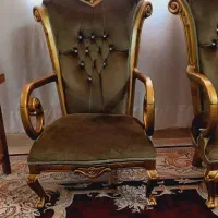 مبل نیمه استیل ۷ نفره با میز عسلی
