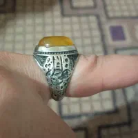 انگشتر عقیق شرف شمس حکاکی شده آماده.. دومی سیترین|جواهرات|شیراز, شهرک گلدشت حافظ‎|دیوار