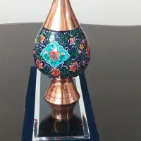 گلدان مسی میناکاری