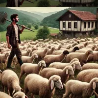 چوپان برای نگهداری میش
