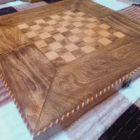 صفحه شطرنج و تخته نرد دست ساز چوبی
