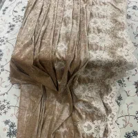 پرده حریر ترک با رویه مخمل وکتیبه