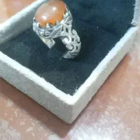 رکاب نقره نگین عقیق